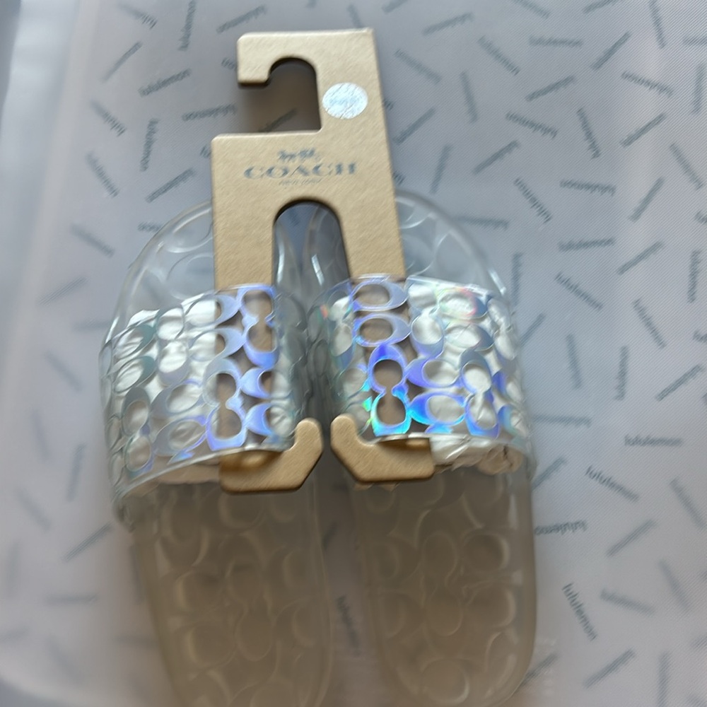 Coach slides sandals 🩴 clear size 5.5 new with tags 🏷️ 🔥🔥🔥🔥🔥🔥🔥 - Picture 10 of 13